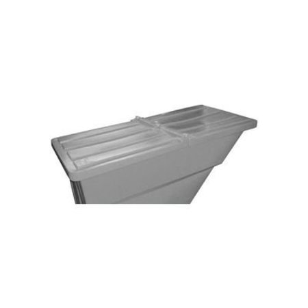 BAYHEAD PRODUCTS Hinged Lid for 1-1/10 Cu. Yd., Plastic Self-Dumping Hopper, Gray 1.1 LID GRAY